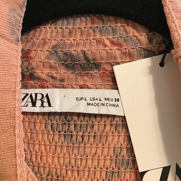 ZARA FLORAL KNIT SWEATER - Picture 7 of 11